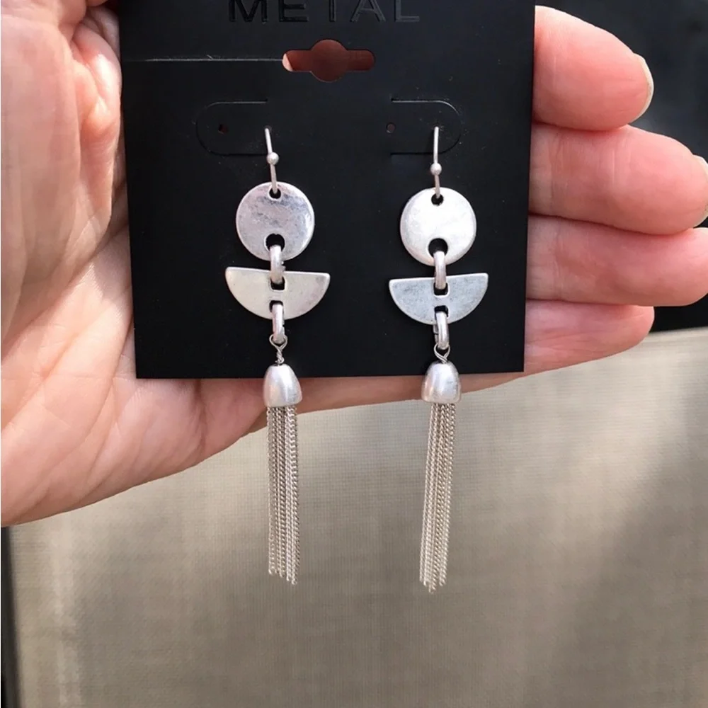 Silver Tassel Earrings